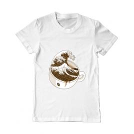 Tricou adler barbat the great wave off coffee alb