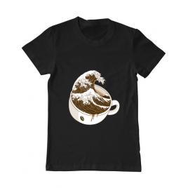 Tricou adler barbat the great wave off coffee negru