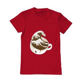 Tricou adler barbat the great wave off coffee rosu