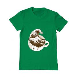 Tricou adler barbat the great wave off coffee verde mediu