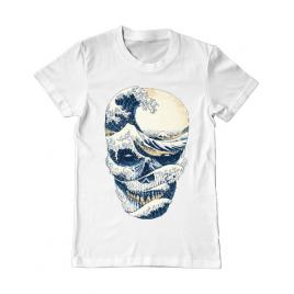 Tricou adler barbat the great wave off skull alb