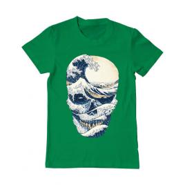 Tricou adler barbat the great wave off skull verde mediu