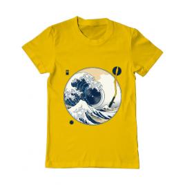 Tricou adler barbat the great wave off sound galben