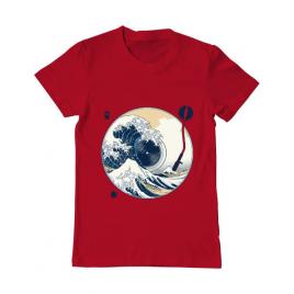 Tricou adler barbat the great wave off sound rosu