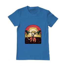 Tricou adler barbat welcome to my paradise albastru azuriu