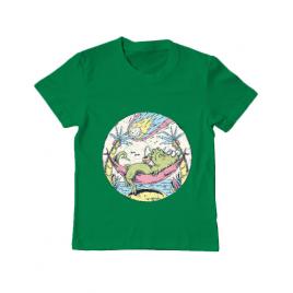 Tricou adler copil asteroid day verde mediu