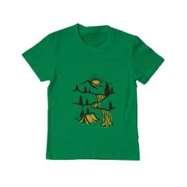 Tricou adler copil hidden paradise verde mediu