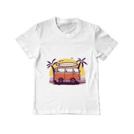 Tricou adler copil sunset van alb