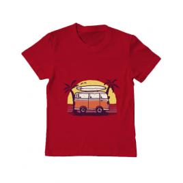 Tricou adler copil sunset van rosu