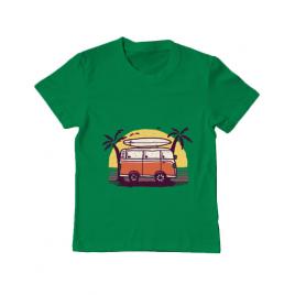 Tricou adler copil sunset van verde mediu