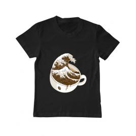 Tricou adler copil the great wave off coffee negru