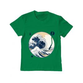 Tricou adler copil the great wave off sound verde mediu