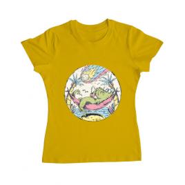 Tricou adler dama asteroid day galben