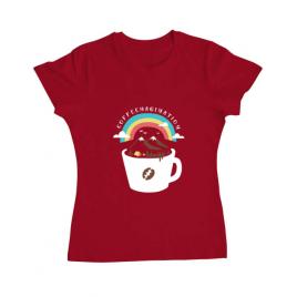 Tricou adler dama coffeemagination rosu