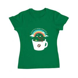 Tricou adler dama coffeemagination verde mediu