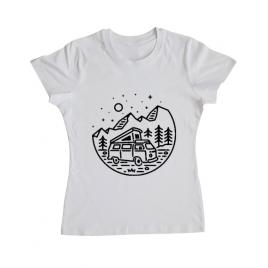 Tricou adler dama go outdoor alb
