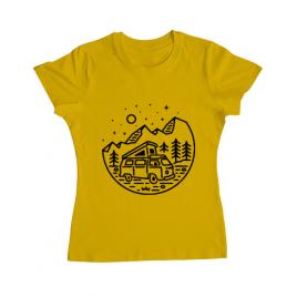 Tricou adler dama go outdoor galben