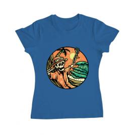 Tricou adler dama have a nice day albastru azuriu