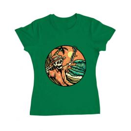 Tricou adler dama have a nice day verde mediu