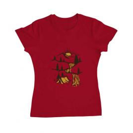 Tricou adler dama hidden paradise rosu