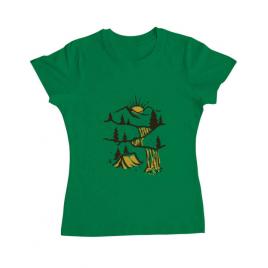 Tricou adler dama hidden paradise verde mediu