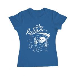 Tricou adler dama relax albastru azuriu