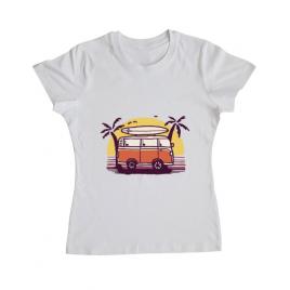 Tricou adler dama sunset van alb