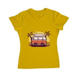 Tricou adler dama sunset van galben