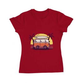 Tricou adler dama sunset van rosu