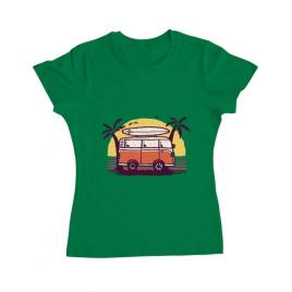 Tricou adler dama sunset van verde mediu