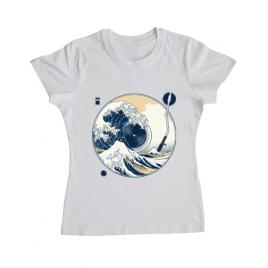 Tricou adler dama the great wave off sound alb