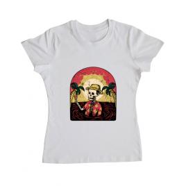 Tricou adler dama welcome to my paradise alb