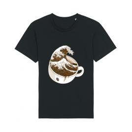 Tricou stanley stella barbat the great wave off coffee negru
