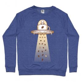 Bluza adler barbat alien coffee invasion albastru melanj