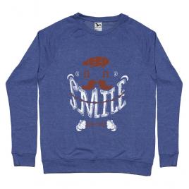 Bluza adler barbat keep smile everyday albastru melanj