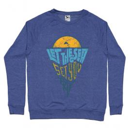 Bluza adler barbat let the sea, set you free albastru melanj