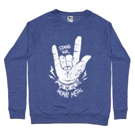 Bluza adler barbat stand for heavy metal albastru melanj