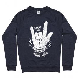 Bluza adler barbat stand for heavy metal denim inchis