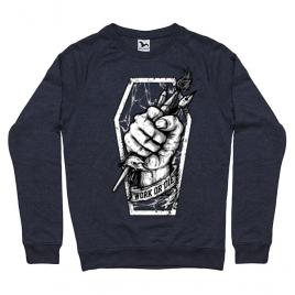 Bluza adler barbat work or die denim inchis