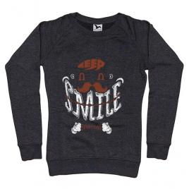 Bluza adler dama keep smile everyday negru melanj