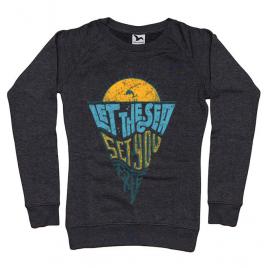 Bluza adler dama let the sea, set you free negru melanj