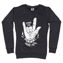 Bluza adler dama stand for heavy metal negru melanj