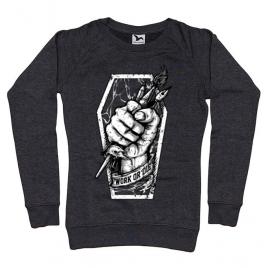 Bluza adler dama work or die negru melanj