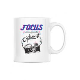 Cana personalizata focus and than capture it alb