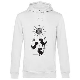 Hoodie barbat cu gluga dance alb