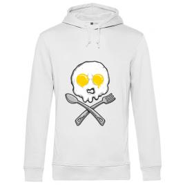 Hoodie barbat cu gluga eggskull alb
