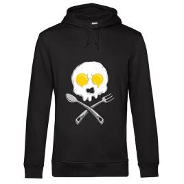 Hoodie barbat cu gluga eggskull negru
