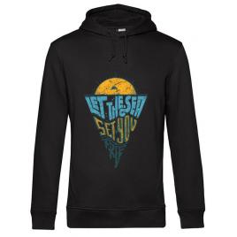 Hoodie barbat cu gluga let the sea, set you free negru