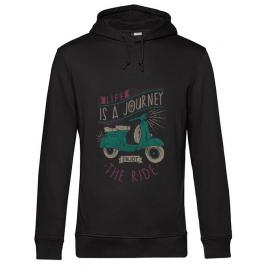 Hoodie barbat cu gluga life is a journey enjoy the ride negru