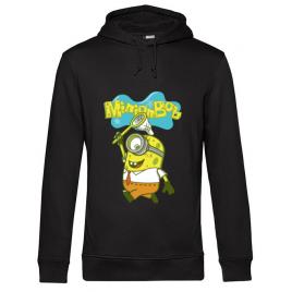 Hoodie barbat cu gluga minionbob negru